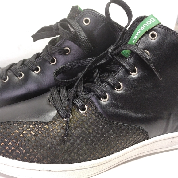 NFN Gourmet Quattro Skate 2 X Black Scale l Size 9.5 l Leather High Top l NWOT - Picture 8 of 13